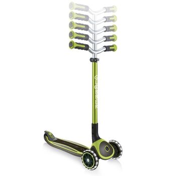 Самокат Globber Master Lights, колеса з підсвіткою, зелений (662-116-2) - Pampik - 3