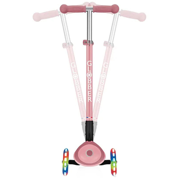 Самокат Globber Primo Foldable Plus Lights, колеса з підсвічуванням, пастельно-рожевий (439-210) - Pampik - 5