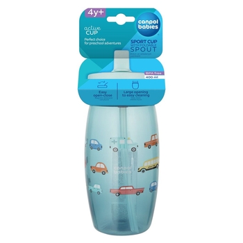 Бідончик Canpol babies Автомобілі, зі складним носиком, 400 мл (56/618_blu) - Pampik - 5
