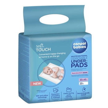 Багатофункціональні гігієнічні пелюшки Canpol babies, 33х45 см, 20 шт, (78/009) - Pampik - 2