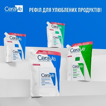 Зволожувальне молочко CeraVe для сухої та дуже сухої шкіри обличчя і тіла, змінний блок, 473 мл - Pampik - 6