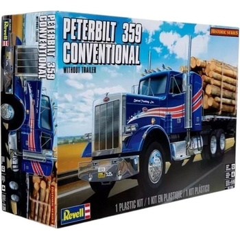 Сборная модель Revell Грузовой тягач Peterbilt 359, уровень 4, масштаб 1:25, 116 деталей (RVL-11506) - Pampik