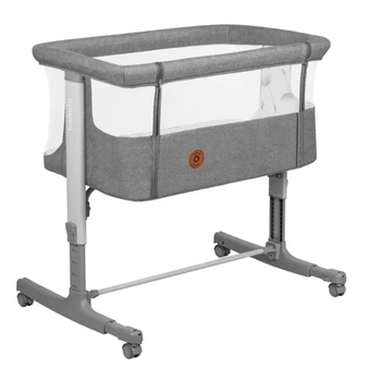 Ліжечко приставне Lionelo Aurora Gray Concrete, сірий - Pampik