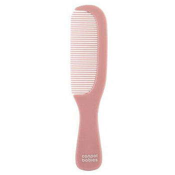 Щітка та гребінець для волосся Canpol babies Gold з натуральною щетиною, рожевий (7/406_pin2) - Pampik - 4