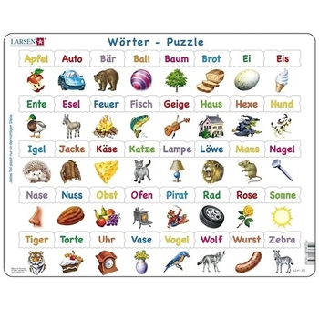 Пазл-вкладиш Larsen Вчіться читати по-німецьки (LS41-DE) - Pampik