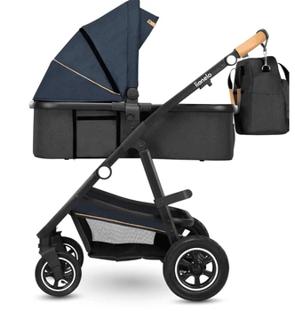 Універсальна коляска 2 в 1 Lionelo Amber 2 Blue Navy, темно-синій - Pampik - 3