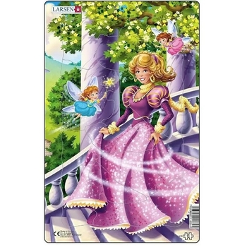 Пазл рамка-вкладиш Larsen Міді Принцеса в рожевому (U8-2) - Pampik
