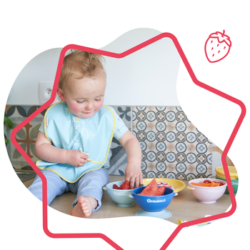 Набор тарелок глубоких Badabulle, 5 шт. + 3 ложки (B005107) - Pampik - 4