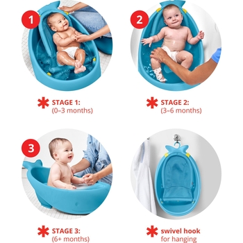 Ванночка Skip Hop Кит, 70 см, блакитний (235465) - Pampik - 7
