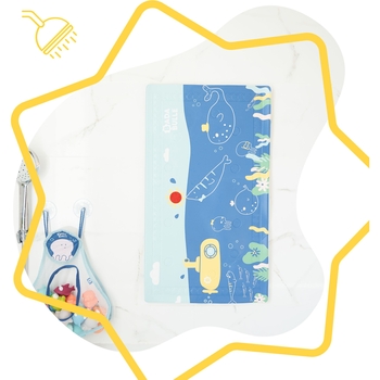 Килимок для ванни Badabulle з індикатором температури, синій (B023016) - Pampik - 5