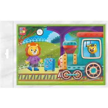 Мягкие пазлы Vladi Toys Поезд А5, 12 элементов (VT1104-22) - Pampik