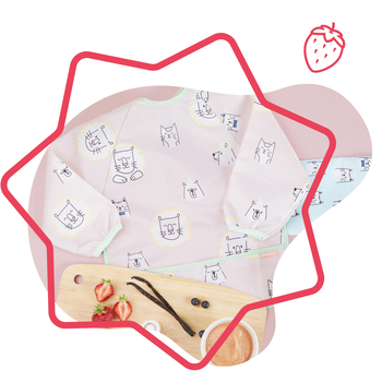 Нагрудник с длинными рукавами Badabulle, розовый (B007024) - Pampik - 5