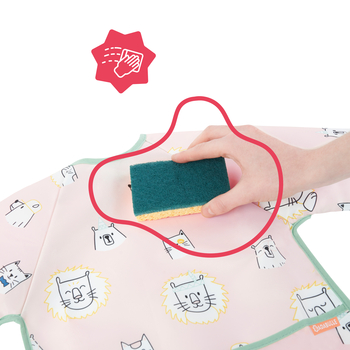 Нагрудник с длинными рукавами Badabulle, розовый (B007024) - Pampik - 6