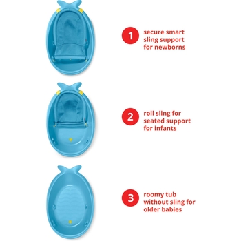 Ванночка Skip Hop Кит, 70 см, блакитний (235465) - Pampik - 5