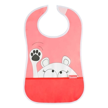 Слюнявчик Badabulle Ведмедик, рожевий (B007020) - Pampik