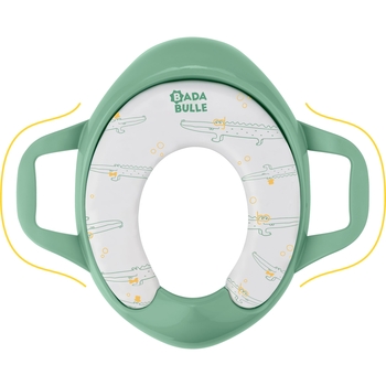 Уценка. Накладка на унитаз Badabulle с ручками, зеленый (B027008) - Pampik - 2