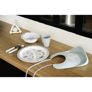 Уценка. Набор посуды из меламина Beaba, синий (913459) - Pampik - 4