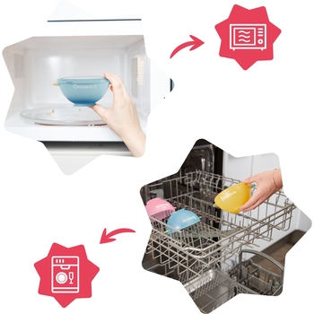 Уцінка. Набір тарілок глибоких Badabulle, 3 шт. (B005108) - Pampik - 5