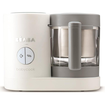 Пароварка-блендер Beaba Babycook Neo Night, білий з сірим (912773) - Pampik - 3