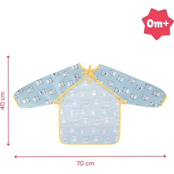 Уцінка. Нагрудник Badabulle з довгими рукавами, синій (B007025) - Pampik - 4