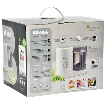 Уцінка. Пароварка-блендер Beaba Babycook Neo Night, білий з сірим (912773) - Pampik - 10