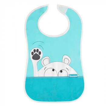 Слюнявчик Badabulle Ведмедик, блакитний (B007020) - Pampik