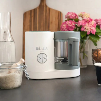 Уцінка. Пароварка-блендер Beaba Babycook Neo Night, білий з сірим (912773) - Pampik - 3