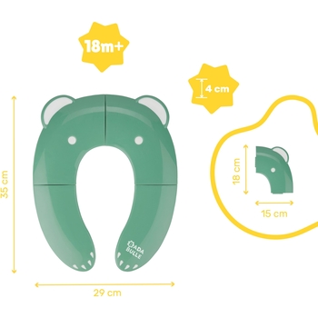 Уцінка. Накладка на унітаз Badabulle розбірна, зелений (B027009) - Pampik - 2