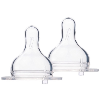 Силіконова соска Canpol Babies EasyStart, повільний потік, 3+, для пляшечок з широким отвором, 2 шт. (21/730) - Pampik