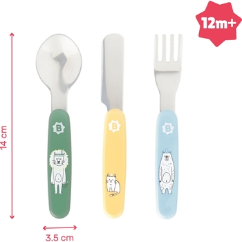 Уцінка. Набір столових приборів Badabulle, 3 шт. (B005417) - Pampik - 3