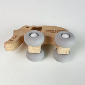 Деревянная игрушка FreeON Слоник на силиконовых колесах (46255) - Pampik - 4