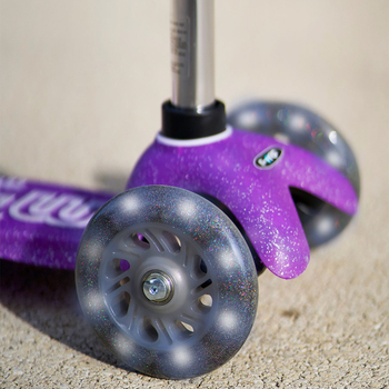 Самокат Micro Mini Deluxe Fairy Glitter LED, пурпуровий (MMD207) - Pampik - 6