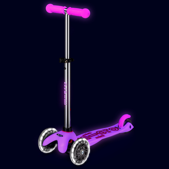 Самокат Micro Mini Deluxe Glow LED, морозний рожевий (MMD217) - Pampik - 6