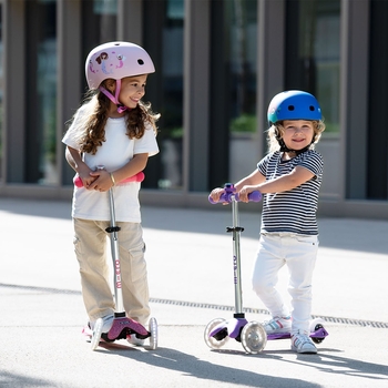 Самокат Micro Mini Deluxe Fairy Glitter LED, розовый (MMD208) - Pampik - 9