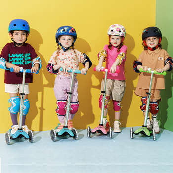 Самокат Micro Mini Deluxe Glow LED, арктичний синій (MMD215) - Pampik - 10