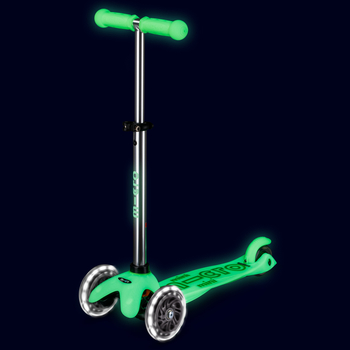 Самокат Micro Mini Deluxe Glow LED, крижаний лайм (MMD216) - Pampik - 6