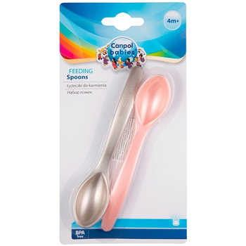 Набір ложечок Canpol Babies, рожевий, коричневий, 2 шт. (59/582_pin) - Pampik - 3