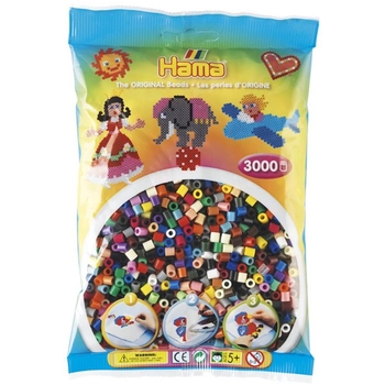 Термомозаика Hama Midi Набор цветных бусин, 3000 элементов (201-67) - Pampik