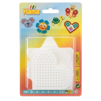 Термомозаика Hama Набор малых полей: Круг, Квадрат, Шестиугольник, Сердце и Звезда (4570) - Pampik