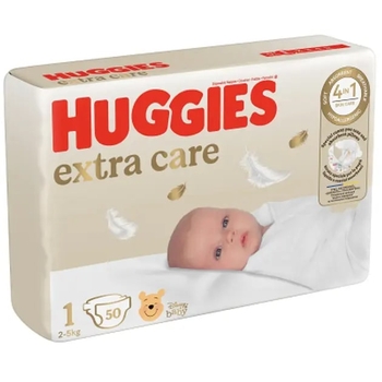 Підгузки на липучках Huggies Extra Care 1 (2-5 кг), 50 шт. - Pampik - 2