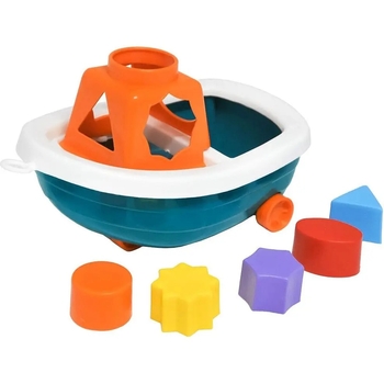 Розвиваюча іграшка Tigres Barkas Кораблик, 6 елементів, синій (39791) - Pampik