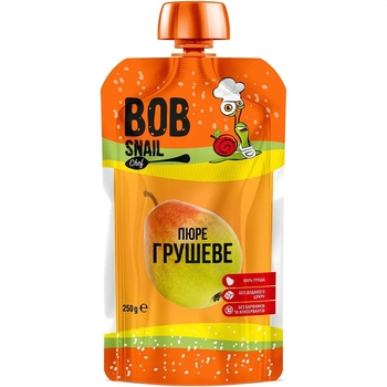 Пюре фруктовое Bob Snail Груша, пастеризованное, 2.5 кг (10 шт. по 250 г) - Pampik - 2
