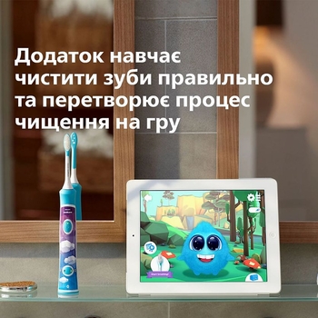 Електрична зубна щітка Philips Sonicare For Kids (HX6322/04) - Pampik - 9