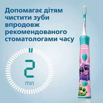 Електрична зубна щітка Philips Sonicare For Kids (HX6322/04) - Pampik - 5