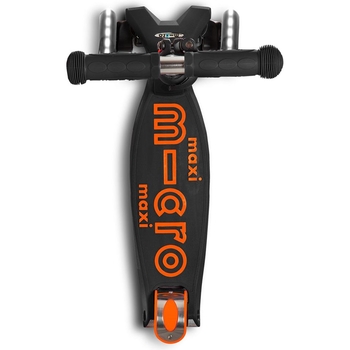 Самокат Micro Maxi Deluxe LED, чорний з помаранчевим (MMD143) - Pampik - 6