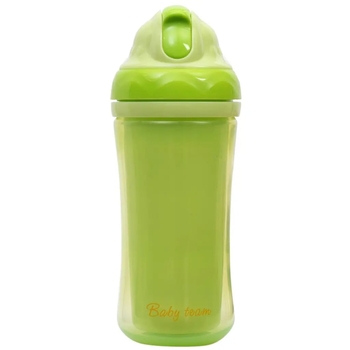 Поїльник з подвійними стінками і трубочкою Baby Team, 300 мл, зелений (5021) - Pampik - 2