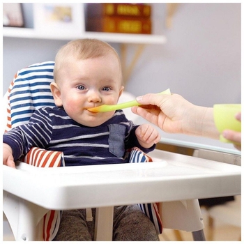 Уцінка. Ложка дитяча Olababy для навчання, зелений (30101) - Pampik - 5