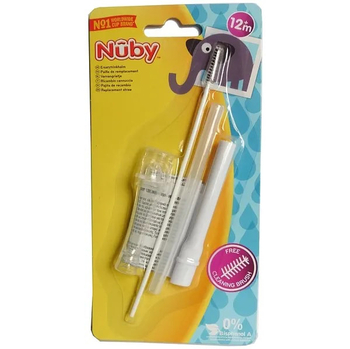 Змінна силіконова трубочка зі щіточкою Nuby Flip-It (9815) - Pampik - 3