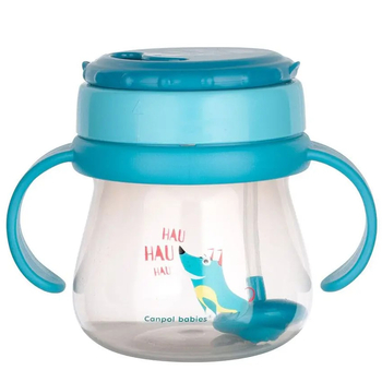 Поїльник Canpol babies з трубочкою, 250 мл, бірюзовий (56/517) - Pampik - 2