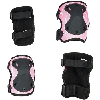 Захисний комплект Micro, налокітники та наколінники, р. M, рожевий (AC8030) - Pampik